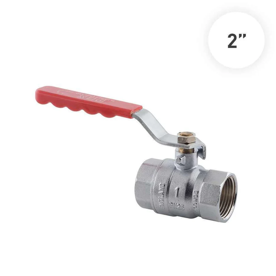 Pex Ball Valve 2″ Brass w/ CP Lever Arm