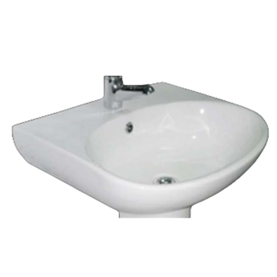 Claytan Pisces Wall Hung Basin 430 x 500mm 1Tap Hole White